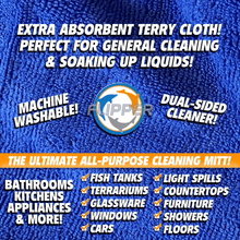 Flipper 2-in-1 Microfiber Aquarium Cleaning Mitt 2 Pack