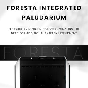 Ultum Nature Systems Foresta Integrated Paludarium Tank - All in One Aquarium w/Waterfall, Mist Maker, Water Pump, Modern Fish Tank w/Filtration for Aquatic Plants - 23.62" x 14.17" x 17.72" - 60E