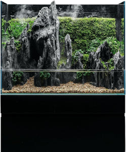 Ultum Nature Systems Foresta Integrated Paludarium Tank - All in One Aquarium w/Waterfall, Mist Maker, Water Pump, Modern Fish Tank w/Filtration for Aquatic Plants - 23.62" x 14.17" x 17.72" - 60E