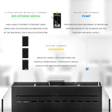 Ultum Nature Systems Foresta Integrated Paludarium Tank - All in One Aquarium w/Waterfall, Mist Maker, Water Pump, Modern Fish Tank w/Filtration for Aquatic Plants - 23.62" x 14.17" x 17.72" - 60E